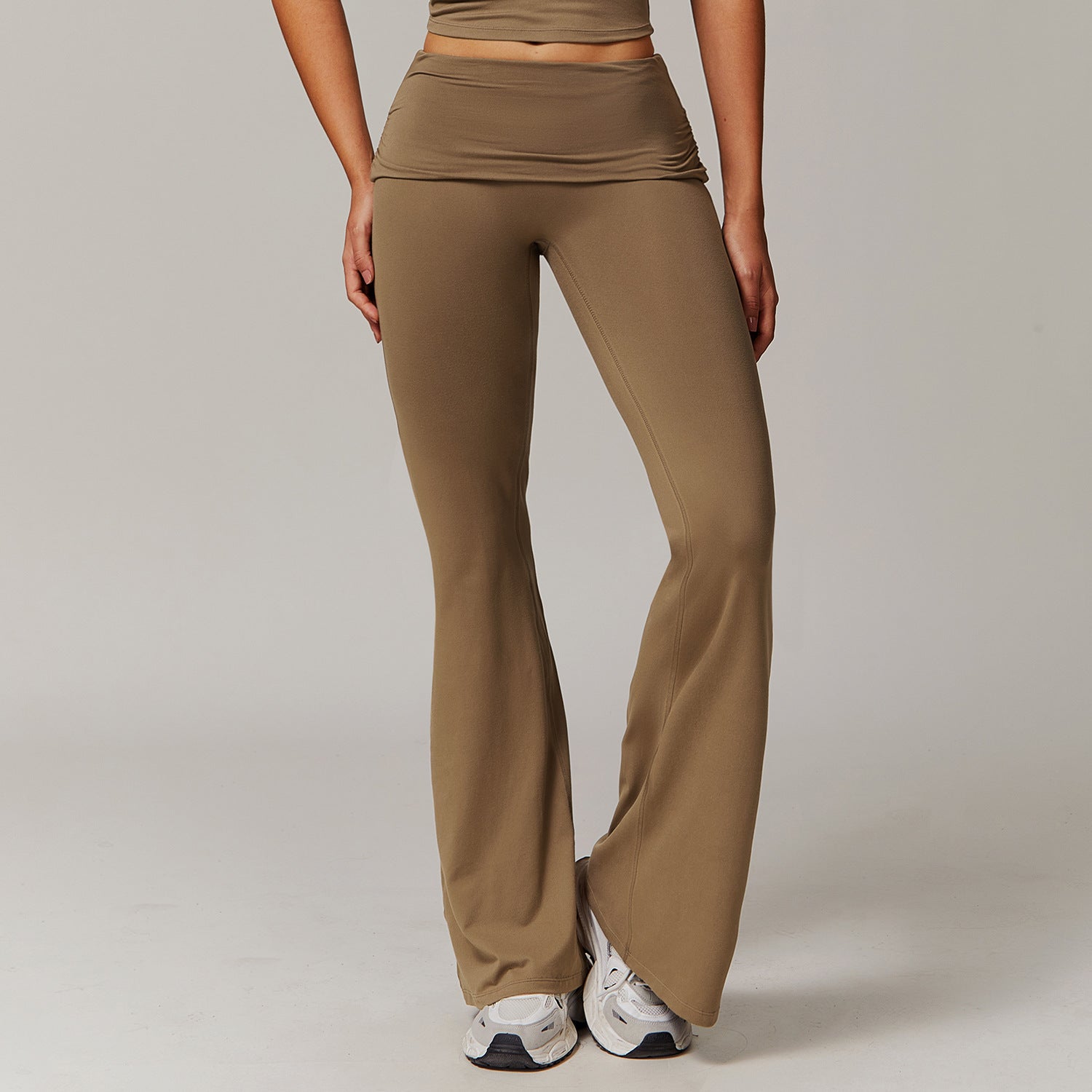 ARIA High Waist Fold-Over Bell-Bottom Leggings