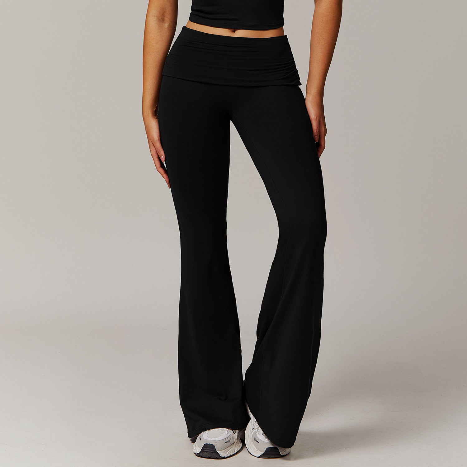 ARIA High Waist Fold-Over Bell-Bottom Leggings
