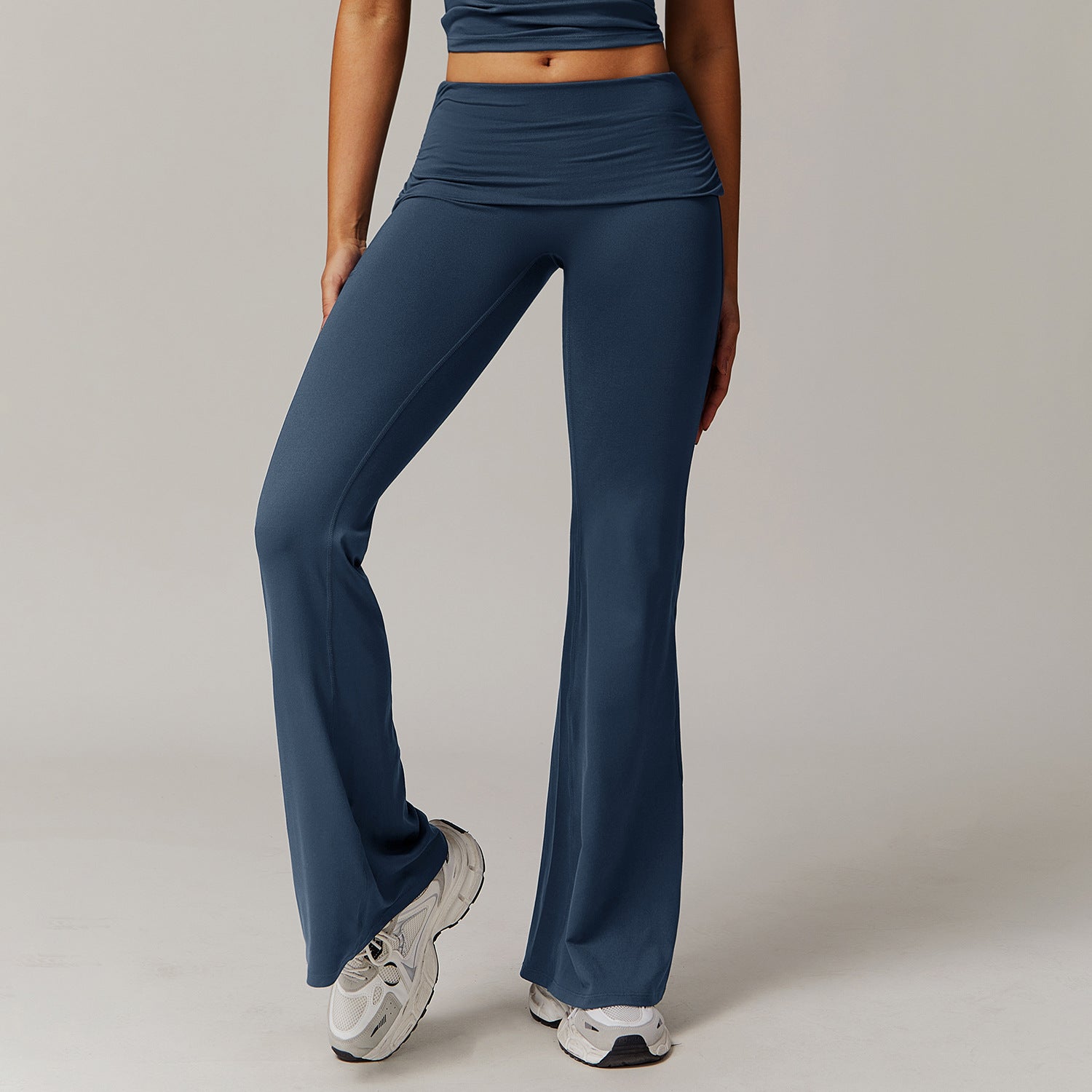 ARIA High Waist Fold-Over Bell-Bottom Leggings