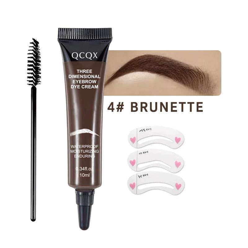 【Qcqx】Eyebrow Tint Kit - Long-Lasting, Waterproof Brow Dye Gel Set | Smudge-Proof Brow Color